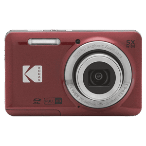 Cámara compacta - KODAK FZ55-RD, 16,35 megapixel, Full HD 1080p, Rojo
