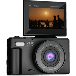 Cámara - Prixton Xplorer DV900, 64 megapixel, 4K 3840p, 3" Pantalla LCD, IPS, Flash, Negro