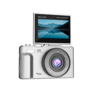 Cámara - Prixton Xplorer DV900, 64 megapixel, 4K 3840p, 3" Pantalla LCD, IPS, Zoom 4X, Flash, Plata